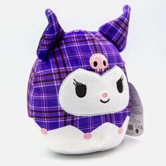 7" Kuromi in Purple Plaid Sanrio Squishmallows/ Jazzwares / KellyToy BNWT - Picture 2 of 6
